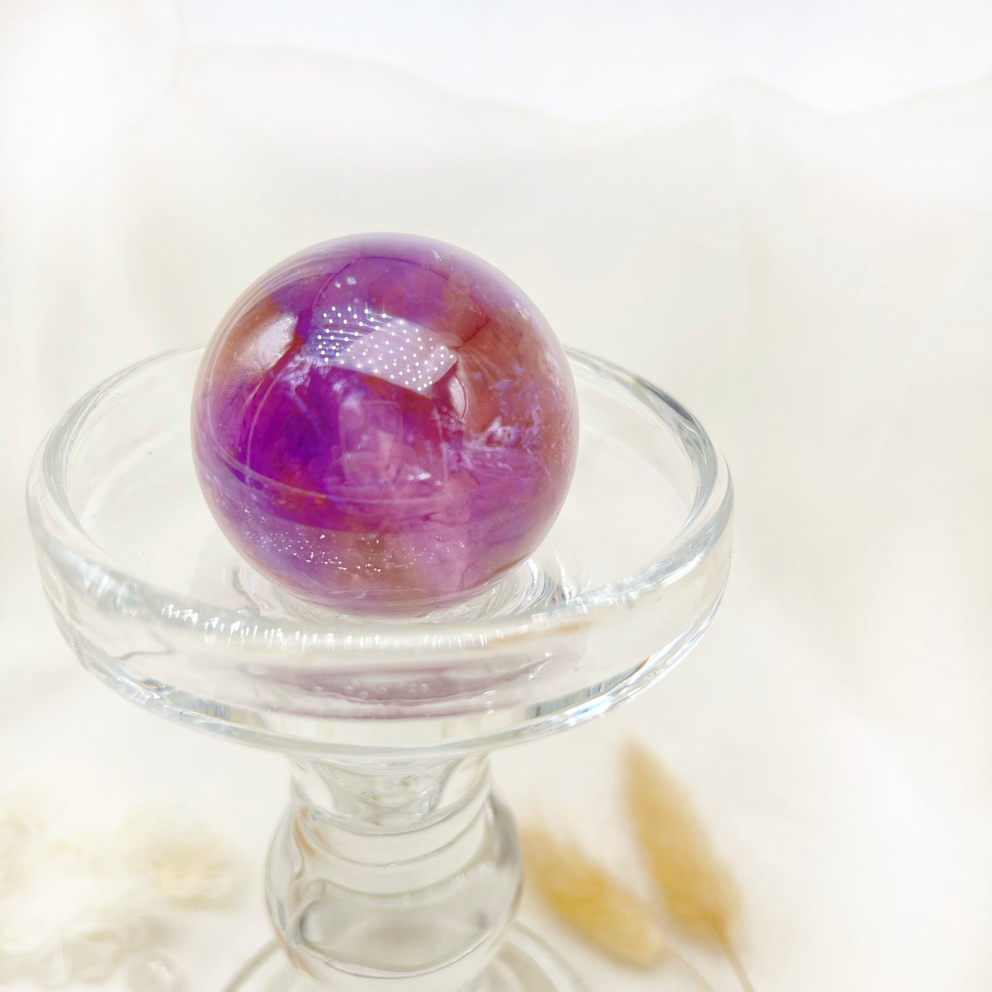純天然彩虹紫黃晶水晶球