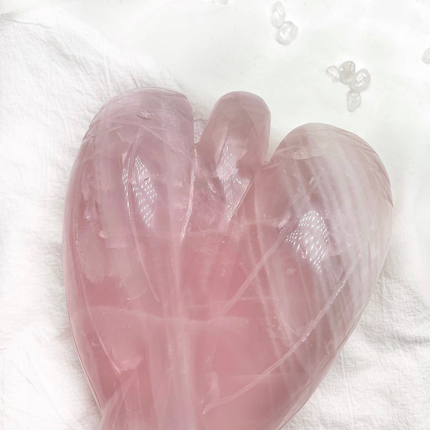 果凍粉晶雕刻祈禱大天使