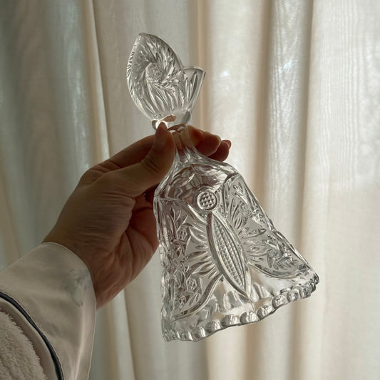 【可聲音療癒用】Vintage古董英國歐式中古蝴蝶水晶玻璃手搖鈴