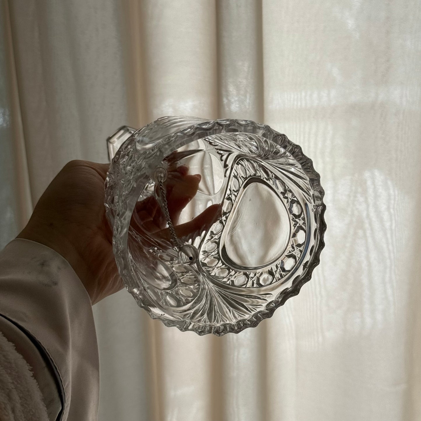 【可聲音療癒用】Vintage古董英國歐式中古水晶玻璃手搖鈴